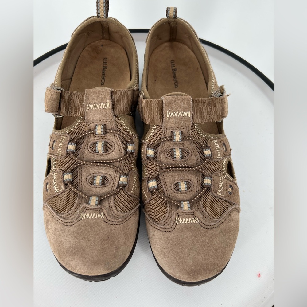 G. H. BASS G.H. Brown Branson Hiking Walking Outdoor Leather, Mesh, shoes‎